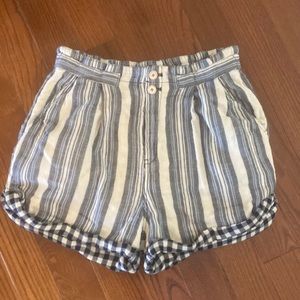 Pilcro by Anthropologie like new shorts..size 28, blue and cream
